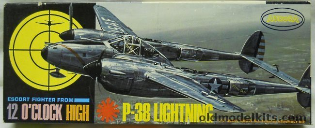 Aurora 1/48 12 O'Clock High P-38 Lightning, 346-100 plastic model kit